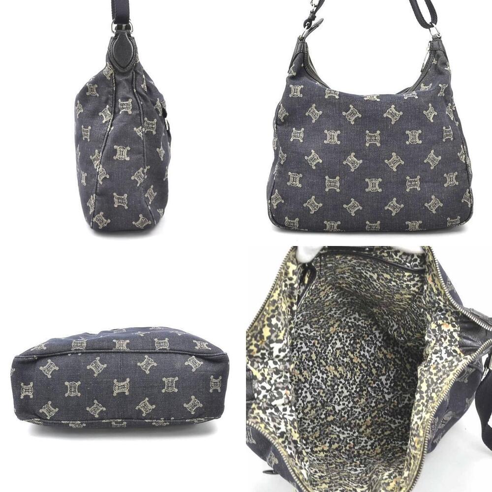 Celine Denim Indigo Blue Silver Bag Shoulder Blue Silver